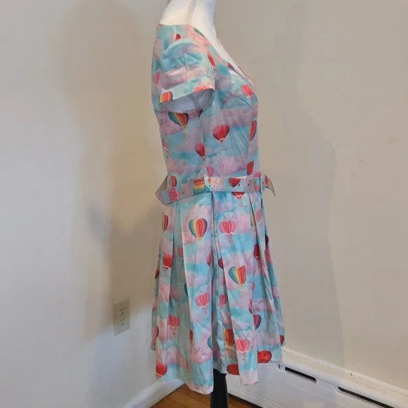 NWT Voodoo Vixen Novelty Print Hot Air Balloon Retro Rockabilly Dress XL - Picture 7 of 10